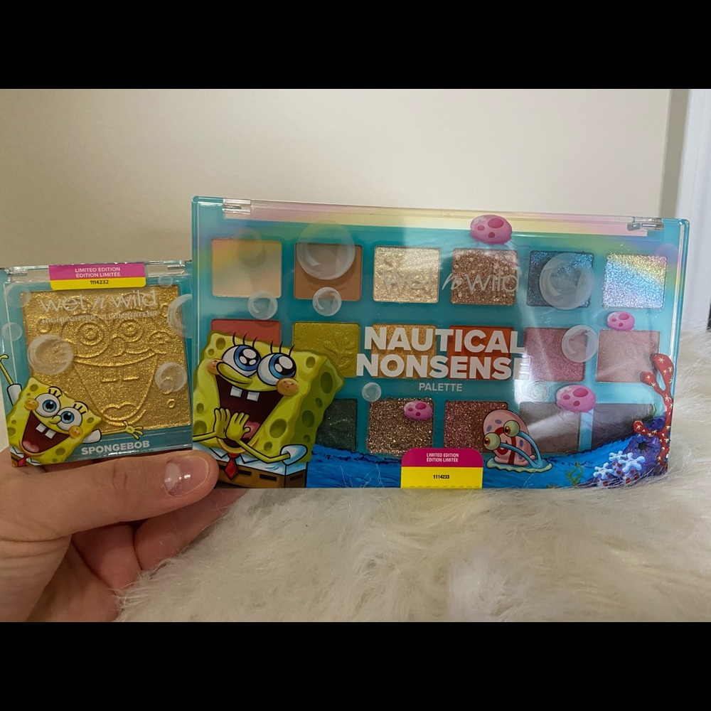 Wet N Wild x Spongebob Palette + Highlighter 2pc